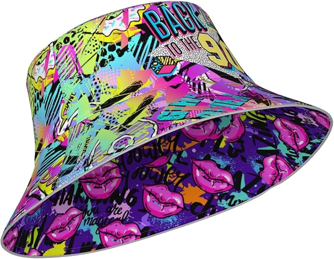 Bucket Hat Beach Summer Sun Hat Reversible Fisherman Hats Double Sided Wearing for Women Men Boys Girls