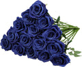 15pcs Fake Roses Artificial Silk Flowers Faux Rose Flower Long Stems Bouquet for Arrangement Wedding Centerpiece Party Home Kitchen Decor
