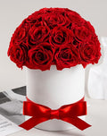 27 Forever Roses Dome in White Box, Eternal Real Roses Gifts for Women, Preserved Flowers for Delivery Prime, Anniversary, Valentine's Day, Christmas, Birthday for Her (Red)