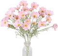 IPOPU Light Pink Flowers Artificial Daisies 5PCS Silk Cosmos Wild Flowers 24.5" Fake Pink Daisies for Vase for Home Decor Floral Arrangements Wedding Bouquets for Bride