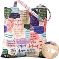 Aesthetic Cotton Tote Bag for Women - Reusable Shoulder Bag with Buckle Fabric Bag for Gym, Travel, Work