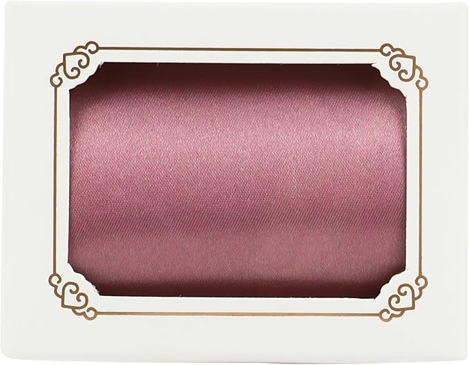 MEEDEE Mauve Satin 3 Inch Ribbon Lux Double Faced Satin Ribbon by 10 Yards Pink Silk Ribbons Rosy Mauve Wide Ribbons for Crafts, Christmas Tree Decoration, Flower Bouquet, Weddings