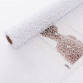 Korean Jacquard Net Mesh Openwork Floral Wrapping Paper 1 Roll Florist Supplies Flower Bouquet Wrapping Paper Floral Supplies for Fresh Flowers, 50cm x 5 Yard (White)