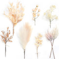 Serra Flora Artificial Greenery Spray Box Set(Pack of 19pcs) with 7 Kinds of DIY Wedding Bouquet Filler Table Centerpieces and Floral Arrangement (Champagne)