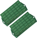 2 Packs Floral Foam Cage Rectangle Flower Cage Holders with Floral Foam Flower Arrangement Supplies for Fresh Flowers, Home Wedding Decorations, 11.8 x 4.3 x 3.1 Inches