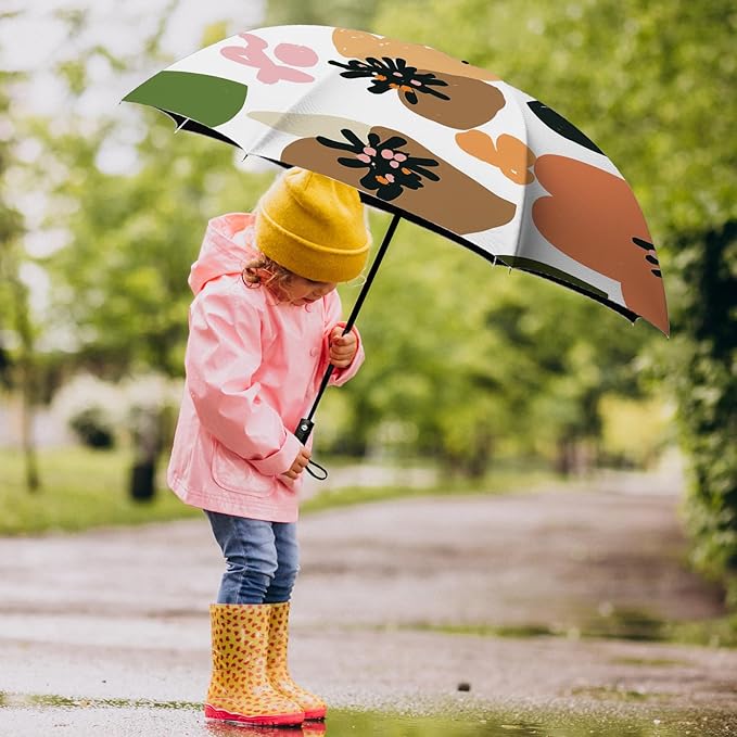 Small Compact Travel Automatic Folding Umbrella for Women, Portable Lightweight, Rain, Wind, UV Sun Shade