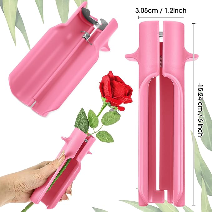 Lasnten 14 Pcs Rose Stripper Thorn Remover Tool Garden Pruning Shears Scissors Kit Leaf Stripping Tool Floral Gloves and Floral Tape Flower Stripper Kit Gift for Wedding Outdoor Gardening