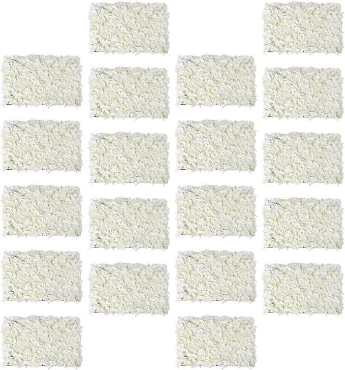 Flower Wall Panel Floral Backdrop,20Pack Flower Wall Decor,Silk Rose Wall, Artificial Flower Backdrop Faux Flower Panel for Wedding