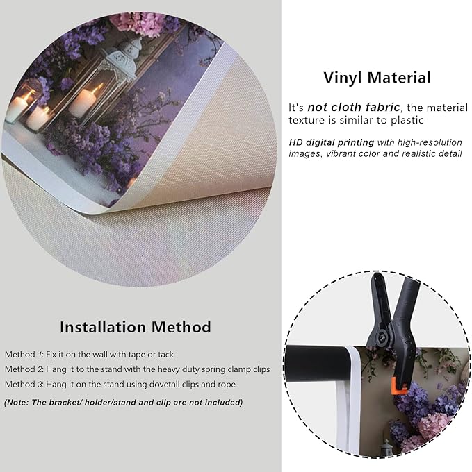 YongFoto Elegant Flower Wall Backdrop 5x3ft Floral Butterfly Candle Photography Background Baby Bridal Shower Wedding Girl Birthday Party Banner Room Decor Portrait Photoshoot Wallpaper Photo Booth