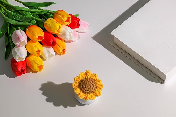 SITUMEIZI Fake Flowers Tulips Artificial Silk Flower 15pcs Real Touch 14" for Spring Easter Home Kitchen Wedding Bouquet Bulk Mother's Gift Day Decorations(Assorted Colors,5)