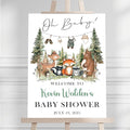 Personalized Baby Shower Welcome Sign For Outdoor, Custom Forest Animal Baby Shower Yard Sign Decorations