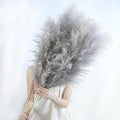 20 Stems Natural Pampas Grass Decor 40" Tall Dreid Pampas Grass for Wedding, Party, Farmhouse, Fluffy Dreid Flowers Boho Home Decor Grey & Beige