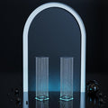 2-Pack 48" Clear Acrylic Wedding Pillars with Remote LED Lights, Crystal Bead Flower Pedestal Stands for Elegant Wedding Ceremony, Party, Holiday Events & Seasonal Decorations