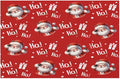 Christmas Xmas Ho Santa Claus Placemats Set of 1 PVC Vinyl Non Slip Table Mats Heat Resistant Place Mats Washable Wipeable Dining Table Mat for Kitchen Decor Party Indoor Outdoor Decorative Gift