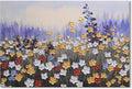 JUHOME Vintage Hand-Painted Texture Wildflower Canvas Wall Art, Rustic Nature Abstract Oil Painting,24x36 In Handmade Artwork for Living Room, Office, Bedroom