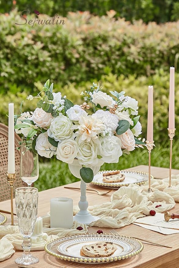 Serwalin Artificial Flowers Baby Shower Home Decorations