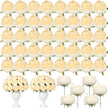 50 Pcs Artificial Peony Flower Bulk 3.5 Inch Silk Peony Flowers Heads with Stems Realistic Fake Roses for DIY Wedding Party Craft Bridal Bouquets Table Centerpieces Vase Home Decor(Champagne)