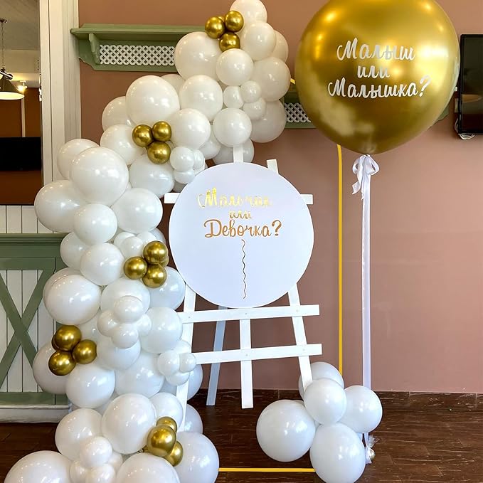 3pcs Arch Backdrop Stand - 4ft/5ft/6ft Gold Metal Flower Balloon Arch Frame Stand for Wedding, Birthday Party, Christmas, Baby Shower, Bridal Shower, Graduation Photography Decoration