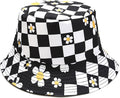 Bucket Hat for Women Men, Cotton Reversible Double Side Wear Sun Hats Beach Fisherman Hat