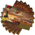 Wine Placemats Set of 6 Romantic Sunset White Wine Linen Placemat Indoor Outdoor Party Home Desktop Kitchen Dining Room Decoration 12x18 Inch
