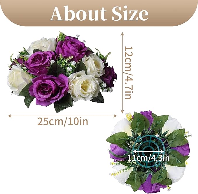 Sziqiqi Artificial Flowers Silk Rose Flowers for Wedding Centerpiece Party Birthday Anniversary Floral Arrangement Decorations