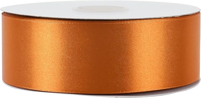 MEEDEE Orange Satin Ribbon - 1.5 inch Double Faced Satin Ribbon, 50 Yards - Perfect for Christmas, Thanksgiving, Halloween, Wreaths, Bows, Crafts, Weddings, Flower Bouquets