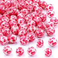 100 PCS 10mm Resin Beads Bulk for Bracelet Making Kit, Pink Round Loose Beads for Jewelry Earring Necklace Rings DIY Art Craft Projects Ornament Gifts