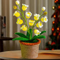 Lily of The Valley Lamp - Handmade Crochet Flower Bedside Table Lamps with 14 Night Light Cute Gifts for Women Birthday Christmas Valentine Mother's Day Desk Home Office Bedroom Decor