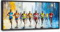 Marathon Runner Large Wall Art Sport Pictures Wall Decor Athlete Canvas Running Print Painting Modern Artwork Home Decoration for Living Room Bathroom Bedroom Office Framed 60"x30"