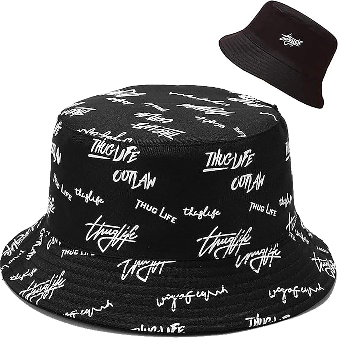 XYIYI Cute Bucket Hat Beach Fisherman Hats for Women, Reversible Double-Side-Wear