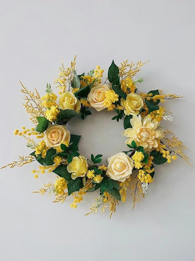 Roses Artificial Flowers Yellow Combo Box Set Fake Flower Bulk for DIY Bouquet Wedding Centerpieces for Table Bridal Baby Shower Party Decorations Silk Floral Arrangements Home Decor Indoor