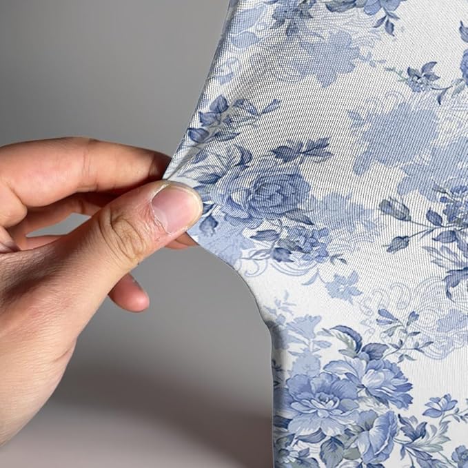 Arch Backdrop Cover Baby in Bloom Baby Shower Arch Stand Spandex Fabric Cover Blue Flowers Floral Pink Bows Girls Birthday Party Baptism Decorations (2.2X5ft,G-3854)