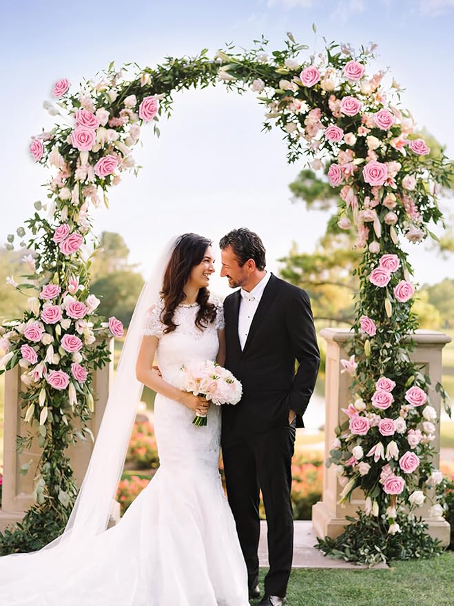 MACTING Artificial Flowers 30PCS Pink Fake Flowers with Stem Real Touch Soft Foam Roses for Valentines Day Gifts Wedding Bouquet Table Centerpieces Party Bridal Shower Birthday Home Spring Decorations