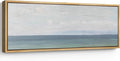 SIGNFORD Large Framed Canvas Print Wall Art Peaceful Coastal Horizon Soft Seascape Illustrations Modern Art Relax/Calm Warm for Living Room, Bedroom, Office - 60"x20"