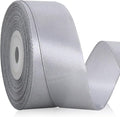 TONIFUL Silver Satin Ribbon 1 Inch X 25yds Solid Silk Ribbons for Gift Wrapping, Craft, Floral Bouquets, Valentine's Day Christmas Gift Wrapping, Party Wedding Decoration