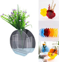 Clear Acrylic Round Vase Minimalist Transparent Design for Home Decor, Table, Office, or Wedding Display (Round Style)