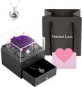 SHOKUTO Preserved Rose,Birthday Gifts for Women Mom Girlfriend,Gifts for Mom Grandma Wife Daughter Sister,Jewelry Boxes with Necklace