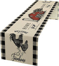 Rustic Farmhouse Table Runner Vintage Western Farm Red Barn Windmill Cabin Country Lodge Dinner Runner for Home Kitchen Dinner Table Party Decoration 13x120in