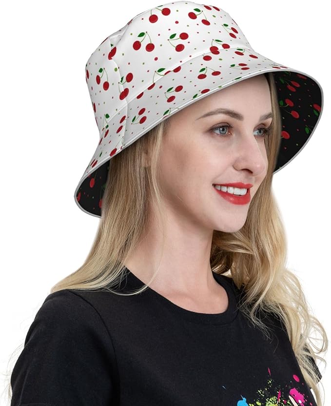 Hat Reversible Fisherman Hats Double Sided Wearing for Women Men Boys Girls