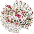 Watercolor Flower Linen Placemats Set of 4,Summer Floral Non Slip Heat-Resistant Washable Table Place Mats Tablemats for Kitchen Dining Table 6 PCS, Pink Flowers
