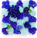 Flower Wall Backdrop, 12PCS 10.6"-15.7" Artificial Flower Wall Panel with Various Styles, 3D Floral Wall Decor for Wedding Photo Background Festive Party Home Decoration (L009, 15 * 15in)