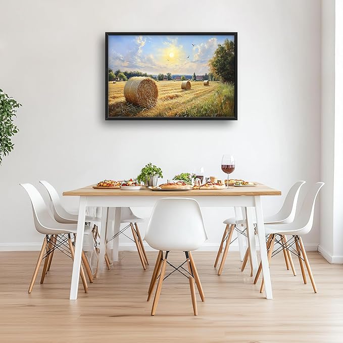 Farmhouse Wall Art Rustic Farm Pictures Wall Decor Large Country Nature Landscape Canvas Prints Painting Framed Artwork Home Decoration for Dining Room Kitchen Living Room Office 36"x24"