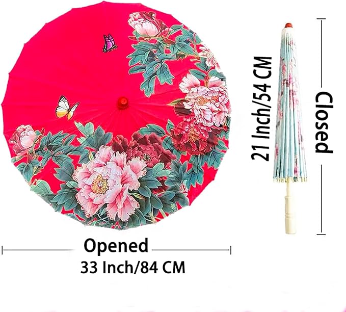 Chinese Japanese Handmade Parasol Umbrella,Asian Decoration DIY Art Dance Classical Umbrella for Wedding Parties Photography Costumes Cosplay