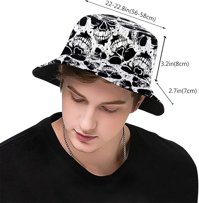 Bucket Hat for Women Men Funny Halloween Hats Packable Outdoor Fisherman Hats Caps Unisex