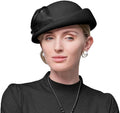 Women Wool Felt Ribbon French Fashion Vintage Millinery Beret Hats Top Cap Ladies Party Wedding Fedoras Chapeau