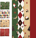 Aobkiat Christmas Tissue Paper for Bags,24 Sheets Red Green Santa Claus Reindeer Styles Gift Wrap Paper for Present Package,Wrapping Xmas Gift/Wine Bottles,DIY Craft,20×15inch/Sheets