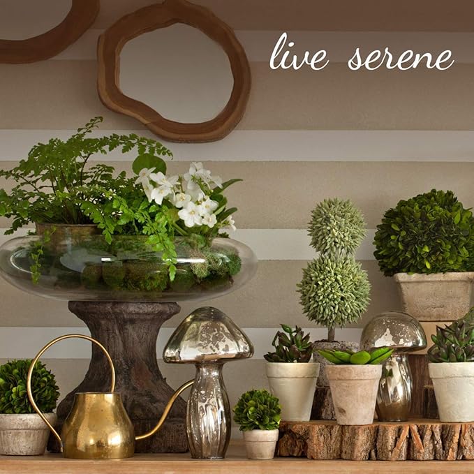 Serene Spaces Living Set of 36 Smoke Grey Ball Bud Vases, Transparent Glass Vases for Weddings, Events, Parties, Floral Centerpieces for Home Decor, Measures 4" Tall