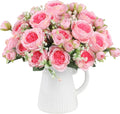 ASTRYAS Pink Artificial Flowers, 3Pcs Peonies Artificial Flowers Fake Peony Bouquet for Decoration Faxus Peony Flowers Arrangements Table Centerpieces Wedding Bouquets for Party Home Decoration Indoor