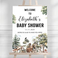 Personalized Baby Shower Welcome Sign For Outdoor, Forest Animal Baby Shower Decorations, Boy Or Girl Yard Welcome Sign Template, Gender Reveal Sign For Baby's