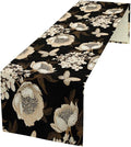 Watercolor Peony Table Runner, Modern Kitchen Dining Room Bohemian Floral Tabletop Decoration for Kitchen Cafe 13x120 Inch
